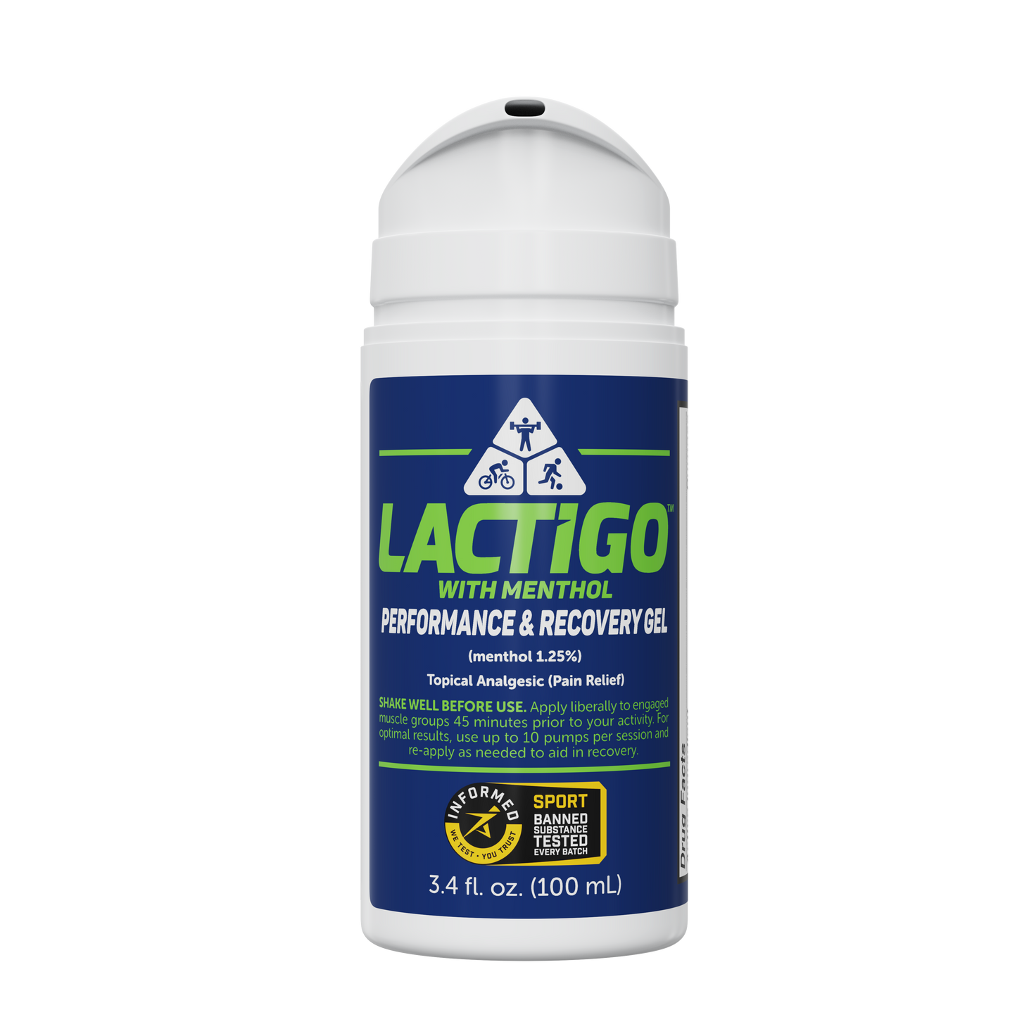 Lactigo Performance and Recovery Gel - Menthol 100ml